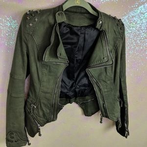 Embellished moto jacket as seen on Jaclyn Hill